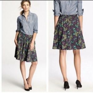 J. Crew Elsie Nightfall Floral Print Skirt